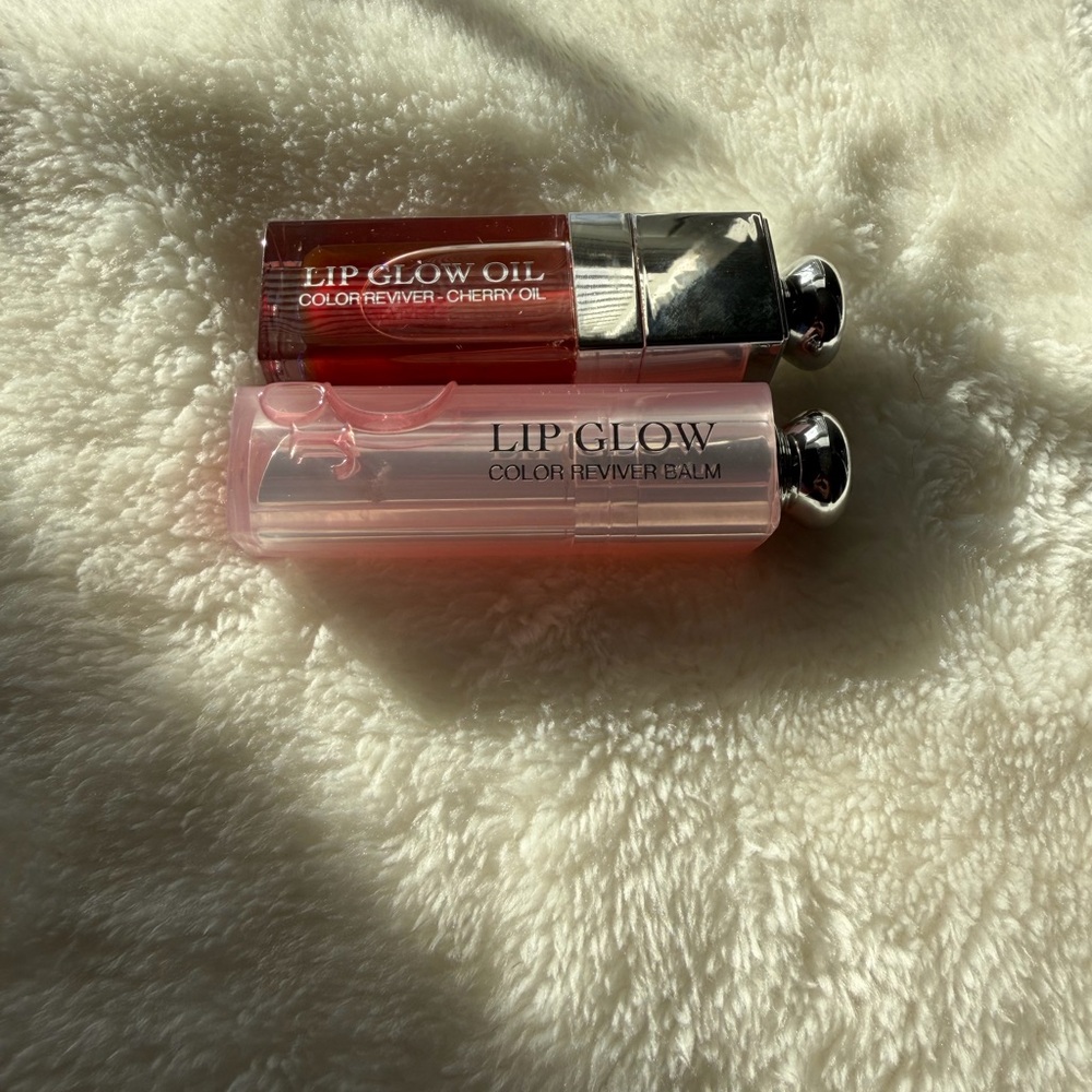 Dior Cherry Lip Oil and Pink Lip Balm Duo